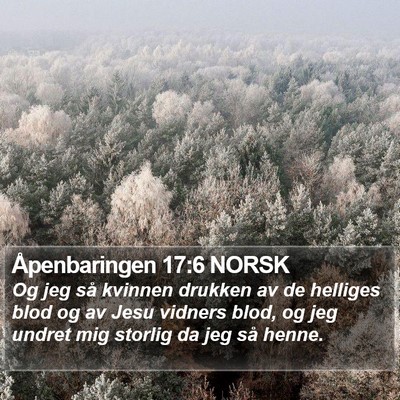 Åpenbaringen 17:6 NORSK Bible Verse Image