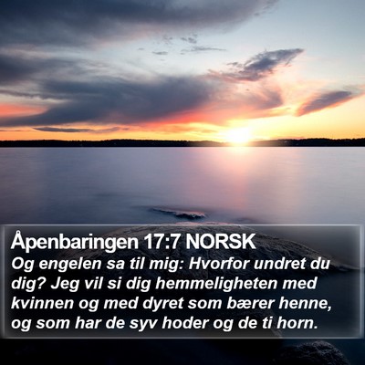 Åpenbaringen 17:7 NORSK Bible Verse Image