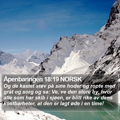 Åpenbaringen 18:19 NORSK Bible Verse Image