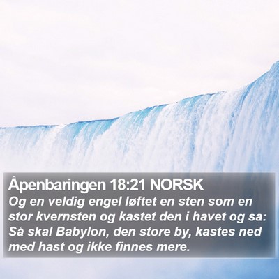 Åpenbaringen 18:21 NORSK Bible Verse Image
