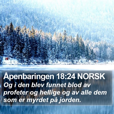 Åpenbaringen 18:24 NORSK Bible Verse Image