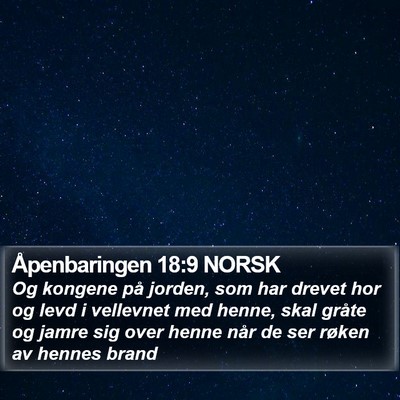 Åpenbaringen 18:9 NORSK Bible Verse Image