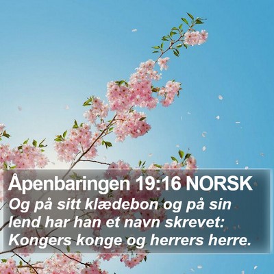 Åpenbaringen 19:16 NORSK Bible Verse Image