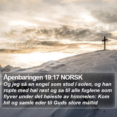 Åpenbaringen 19:17 NORSK Bible Verse Image