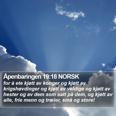 Åpenbaringen 19:18 NORSK Bible Verse Image