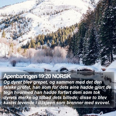 Åpenbaringen 19:20 NORSK Bible Verse Image