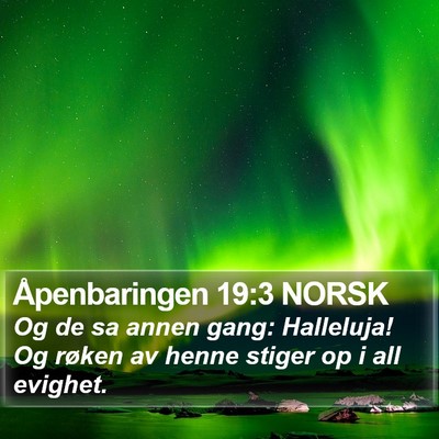 Åpenbaringen 19:3 NORSK Bible Verse Image