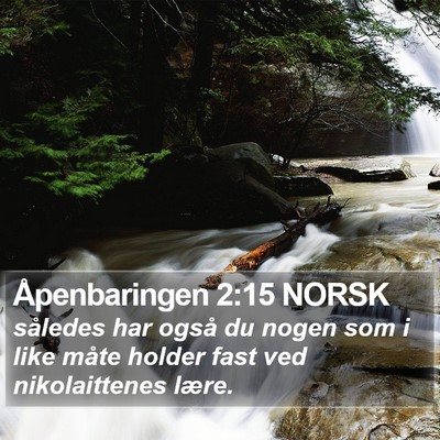 Åpenbaringen 2:15 NORSK Bible Verse Image