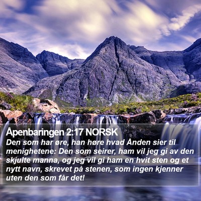 Åpenbaringen 2:17 NORSK Bible Verse Image