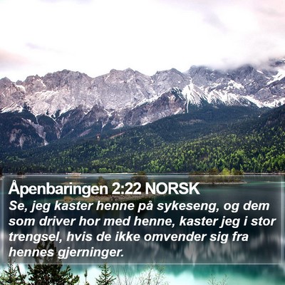 Åpenbaringen 2:22 NORSK Bible Verse Image