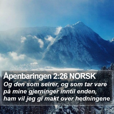 Åpenbaringen 2:26 NORSK Bible Verse Image
