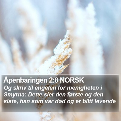 Åpenbaringen 2:8 NORSK Bible Verse Image