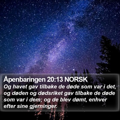 Åpenbaringen 20:13 NORSK Bible Verse Image