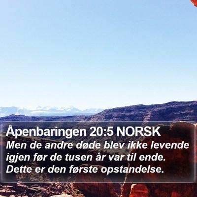 Åpenbaringen 20:5 NORSK Bible Verse Image