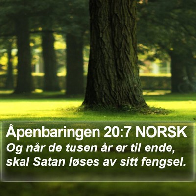 Åpenbaringen 20:7 NORSK Bible Verse Image
