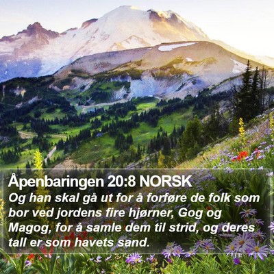 Åpenbaringen 20:8 NORSK Bible Verse Image