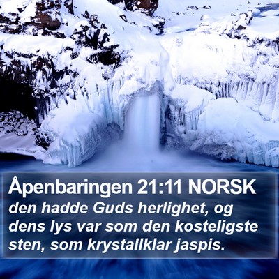 Åpenbaringen 21:11 NORSK Bible Verse Image