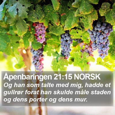 Åpenbaringen 21:15 NORSK Bible Verse Image