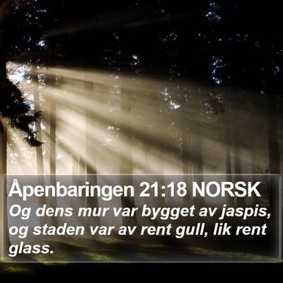 Åpenbaringen 21:18 NORSK Bible Verse Image