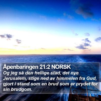 Åpenbaringen 21:2 NORSK Bible Verse Image