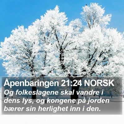Åpenbaringen 21:24 NORSK Bible Verse Image