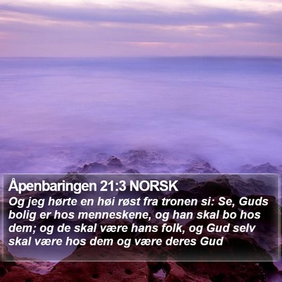 Åpenbaringen 21:3 NORSK Bible Verse Image