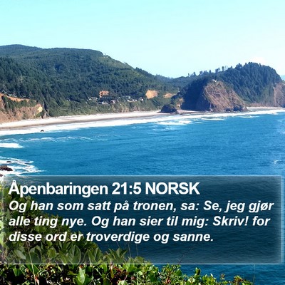 Åpenbaringen 21:5 NORSK Bible Verse Image
