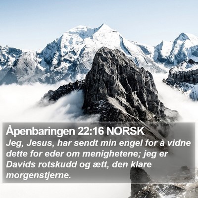 Åpenbaringen 22:16 NORSK Bible Verse Image