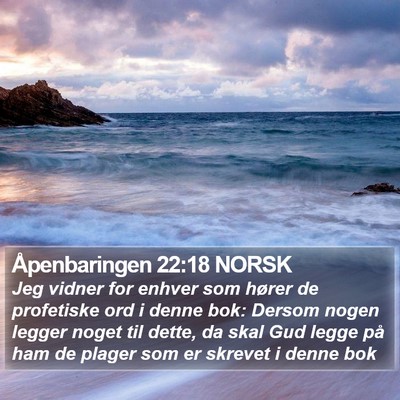 Åpenbaringen 22:18 NORSK Bible Verse Image