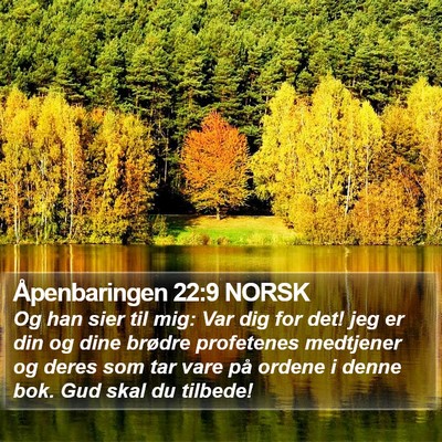 Åpenbaringen 22:9 NORSK Bible Verse Image