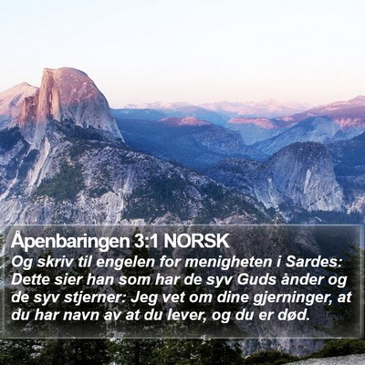 Åpenbaringen 3:1 NORSK Bible Verse Image