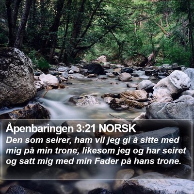 Åpenbaringen 3:21 NORSK Bible Verse Image