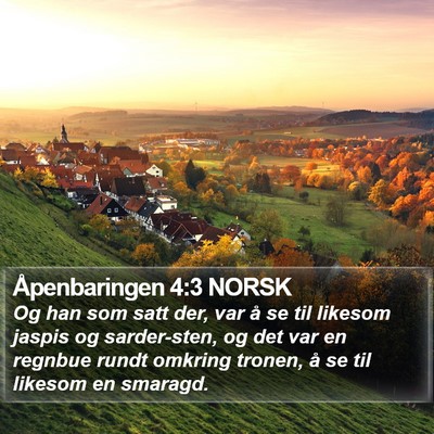 Åpenbaringen 4:3 NORSK Bible Verse Image