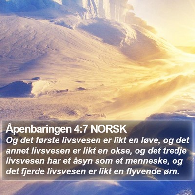 Åpenbaringen 4:7 NORSK Bible Verse Image