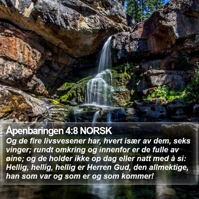 Åpenbaringen 4:8 NORSK Bible Verse Image
