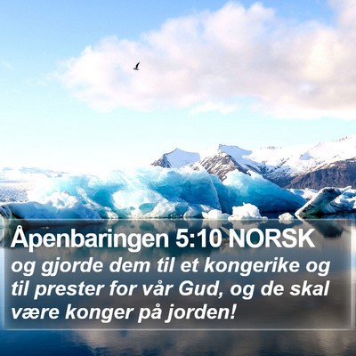 Åpenbaringen 5:10 NORSK Bible Verse Image