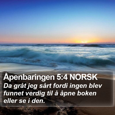 Åpenbaringen 5:4 NORSK Bible Verse Image