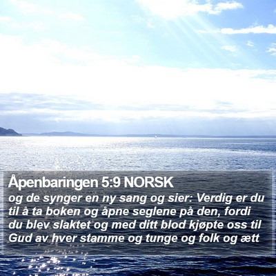 Åpenbaringen 5:9 NORSK Bible Verse Image