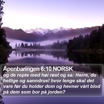 Åpenbaringen 6:10 NORSK Bible Verse Image