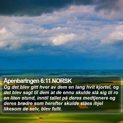 Åpenbaringen 6:11 NORSK Bible Verse Image