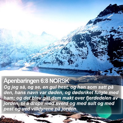Åpenbaringen 6:8 NORSK Bible Verse Image