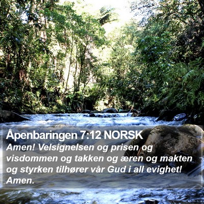 Åpenbaringen 7:12 NORSK Bible Verse Image