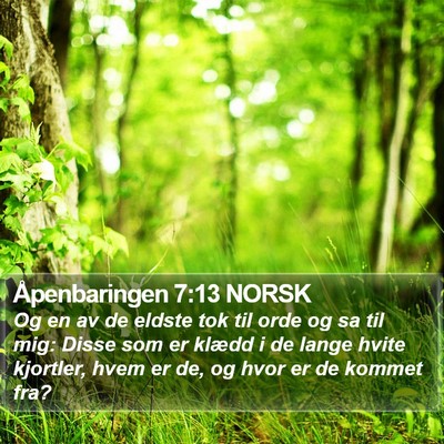 Åpenbaringen 7:13 NORSK Bible Verse Image