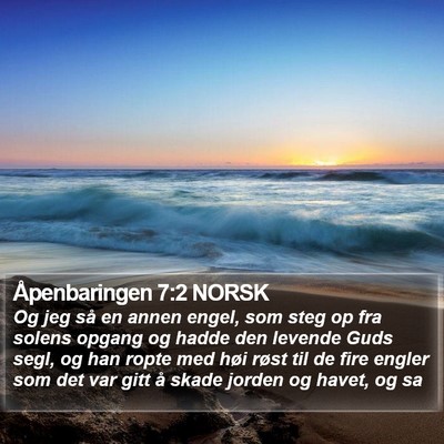 Åpenbaringen 7:2 NORSK Bible Verse Image