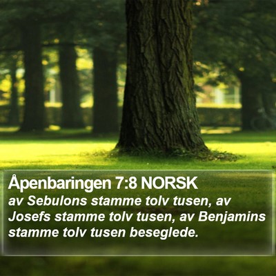 Åpenbaringen 7:8 NORSK Bible Verse Image