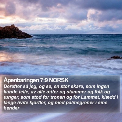 Åpenbaringen 7:9 NORSK Bible Verse Image