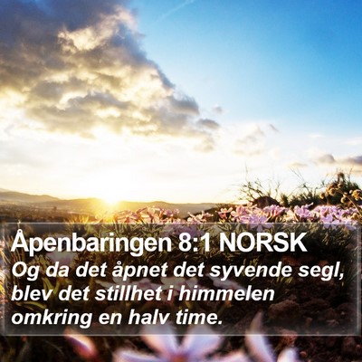Åpenbaringen 8:1 NORSK Bible Verse Image