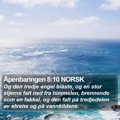 Åpenbaringen 8:10 NORSK Bible Verse Image