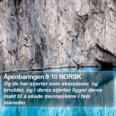 Åpenbaringen 9:10 NORSK Bible Verse Image