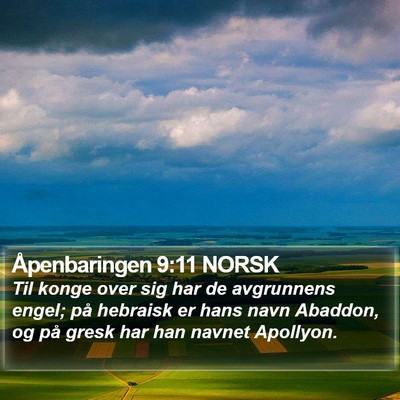 Åpenbaringen 9:11 NORSK Bible Verse Image